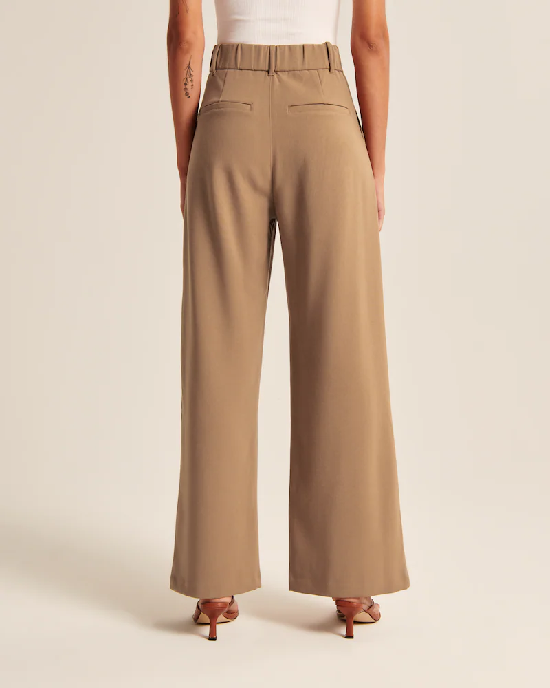 High Waist Tailored Wide Leg Pants