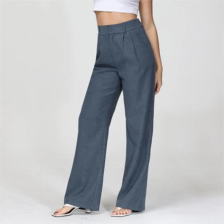 High Waist Tailored Wide Leg Pants